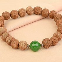 Aventurine and rudraksha bracelet