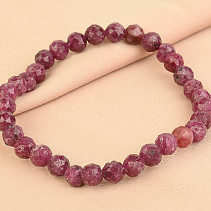 Polished ruby bracelet