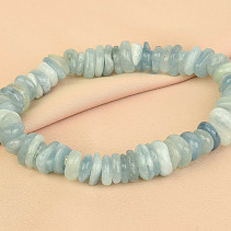 Aquamarine bracelet of irregular shapes