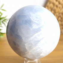 Polished blue calcite ball 91mm