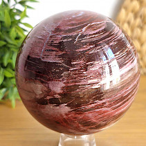 Polished larger petrified wood ball 1363g
