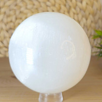Selenite stone in the shape of a ball with a diameter of 9.9 cm