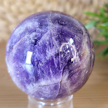 Chevron amethyst stone in the shape of a sphere with a diameter of 5.5 cm