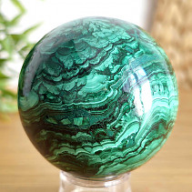 Malachite stone in the shape of a ball with a diameter of 6.2 cm