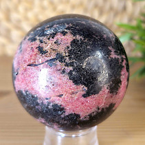 Rhodonite stone in the shape of a ball with a diameter of 6.2 cm