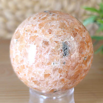 Ball of orange calcite stone with a diameter of 5.1 cm