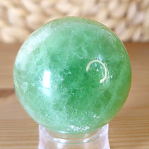 Green fluorite stone in the shape of a ball with a diameter of 4.7 cm