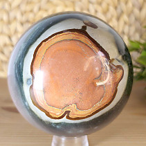 Colorful jasper stone in the shape of a ball with a diameter of 9.8 cm