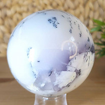 Dendritic opal stone in the shape of a sphere 7.7 cm