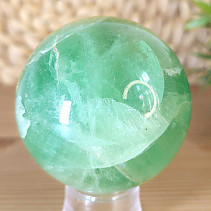 Green fluorite stone in the shape of a ball with a diameter of 6.4 cm