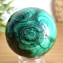 Malachite stone in the shape of a ball with a diameter of 5.3 cm