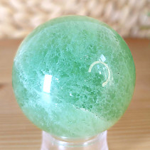 Green fluorite stone in the shape of a ball with a diameter of 5.2 cm