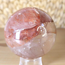 Crystal stone with hematite in the shape of a sphere with a diameter of 6.6 cm