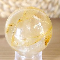 Kámen křišťál s limonitem ve tvaru koule o průměru 4,9cm
