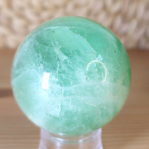 Green fluorite stone in the shape of a ball with a diameter of 5.3 cm