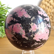 Rhodonite stone in the shape of a ball with a diameter of 10.5 cm