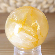 Crystal stone with limonite in the shape of a ball with a diameter of 4.4 cm