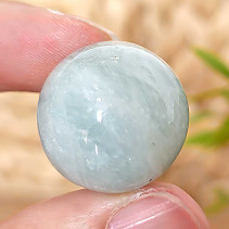 Aquamarine stone in the shape of a sphere with a diameter of 2.3 cm