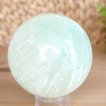 Pistachio calcite stone in the shape of a ball 473 grams