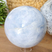 Blue calcite stone in the shape of a ball 1762 grams