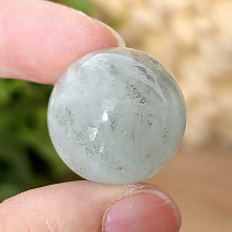 Aquamarine stone with tourmaline in the shape of a sphere with a diameter of 2.4 cm