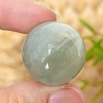 Aquamarine stone in the shape of a sphere with a diameter of 2.5 cm