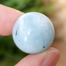 Aquamarine stone with tourmaline in the shape of a sphere 9.3 grams