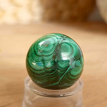 Malachite stone in the shape of a smooth ball 45 grams