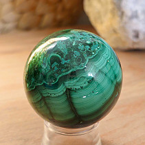 Ball-shaped malachite stone 223 grams