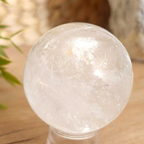 White calcite stone in the shape of a ball 284 grams