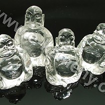 Crystal-shaped hand-carved happy Buddha
