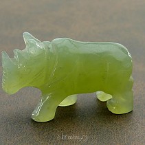 Jadeit ve tvaru malého nosorožce