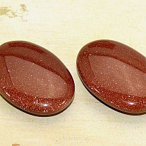 Aventurine synthetic brown oval-shaped 5 cm