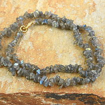 Necklace pieces of stones - labradorite