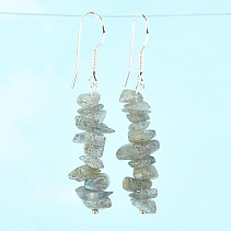 Earrings made of stone labradorite Ag