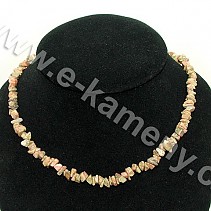Necklace pieces of stones - Epidot