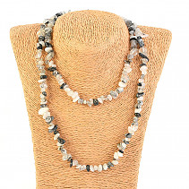 Long necklace with stones - tourmaline crystal in