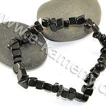 Bracelet pieces of stones - obsidian rainbow