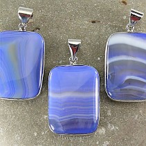 Blue agate pendant (jewelry) 4.5 cm