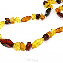 Amber necklace mix of shapes and colors