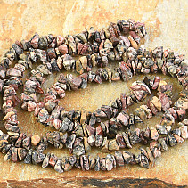 Dlouhý náhrdelník kousky kamenů - Jaspis leopardí
