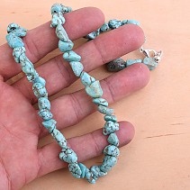 Tyrkenit náhrdelník tromlované kameny 45cm