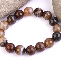 Polished agate beads bracelet