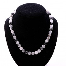 Crystal necklace with tourmaline beads 48 cm