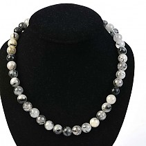 Crystal beads necklace with tourmaline 50 cm