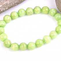 Green beads bracelet polished marbles