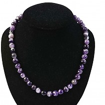 Amethyst necklace beads cut 52 cm
