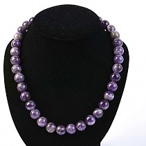A necklace of amethyst beads 52 cm