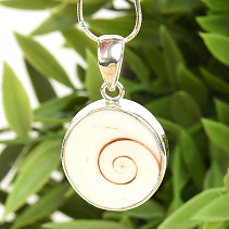 Seashell pendant shiva shell Ag 925/1000