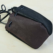 Brown-black leather purse